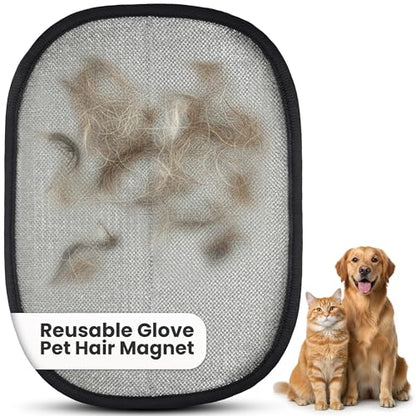 KEYVOZ Pet Hair Removal Glove for Cats and Dogs, Electrostatic Magic Brush Pet Hair Remover for Dog Couch, Available in Blue, Purple, Pink, Brown- Perfect for Pet Owners (Brown) - color: Brown