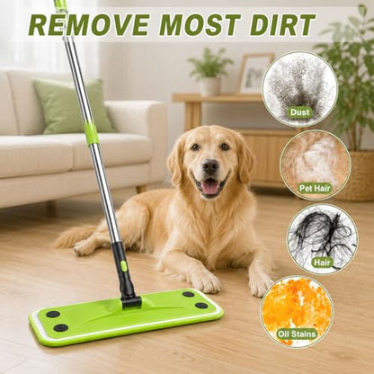 Flat Mops for Floor Cleaning with Long Handle, Small Dry Mops, Home Floor Cleaning Mop Tool for Wood/Tile/Laminate/Marble-49 Inch - size: 49-inch handle