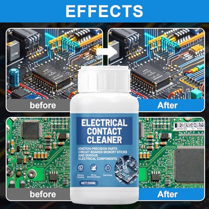 JAOJAO Electronic Contact Cleaner, Circuit Board Cleaner Fast Drying Precision Electronics Cleaning for Circuit Boards Appliance Control Boards Switches & Connectors, 250ml Transparent