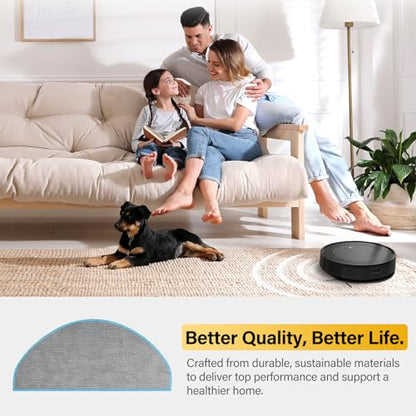 6 Pack Replacement Parts for iRobot Roomba Combo Essential Robot Vacuum & Mop Y0140 / Y0110 / Q0110 / Q0120 / Q0520/ Roomba 104 / Roomba 105 Combo, Microfiber Washable Mopping Pads