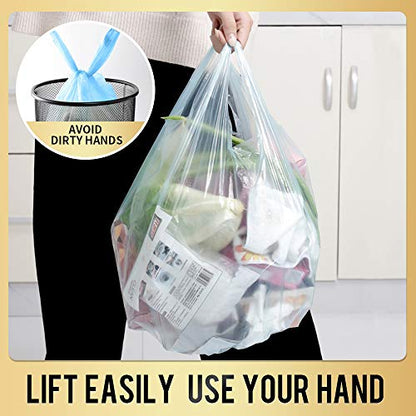 Small Trash Bags 240 Count Garbage Bags SWIHELP Waste Basket Liners for Bathroom, Kitchen,Bedroom, Office Pet Car 15 Liter Trash Can 4 Gallon - color: Handle Mix 240 counts-4Gal, size: 1 Count (Pack of 240)