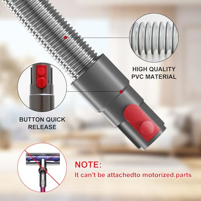 Flexible Extension Hose Attachment Compatible for Dyson - Compatible with V15 V11 V10 V8 V7 Outsize Absolute Motorhead Trigger Cordless Vacuum Cleaner Accessories Gadgets - style: 【V7V8-V15】Extension Hose