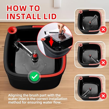 Spin Mop and Bucket Set with Self Separation Dirty and Clean Water System with 14 Pads, Square Mop Bucket Self Wringing 360° Rotating Clean Mop-Head for Hardwood Tile Marble Floors (Black+Red - size: Black+Red Mop Set with 14 Pads