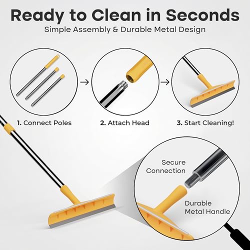 Carpet Rake for Pet Hair Removal – Reusable Cat & Dog Hair Remover Broom with Adjustable 60" Long Handle, Rug Rake Scraper for Carpet, Rugs, Mats, Upholstery & Couch Cleaning - color: Xtra