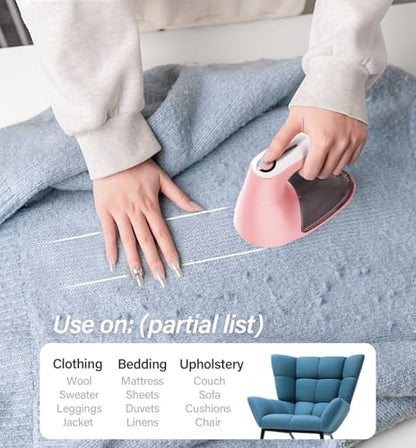 Bymore Fabric Shaver, Lint Shaver for Clothing Furniture Shaver, Sweater Defuzzer Pill Remover Shaver, Lint Remover for Clothing Fuzz-Pink - color: Pink