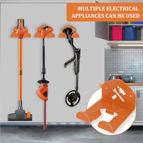 FLEXI RODS Garage Organization Storage Trimmer Rack Garden Power Tool Hanger for Grass Trimmer, Hedge Trimmer, Heavy Duty Weed Wacker Hook Tool Organizer, 2 Pack - size: Tool Organizer - 2 Brackets