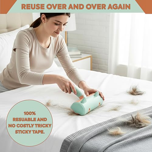 Reusable Lint Roller Pet Hair Remover Self Cleaning Tool for Dog Cat Hair Sofa Clothes Carpet Furniture Fur Remover