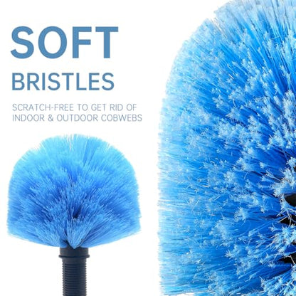 MAYKI Twist-On Cobweb Duster Head Brush 1Pcs, Fits Standard 3/4 inch Threaded Poles, Attachment Spider Web Duster Brush for Outdoor & Indoor Cleaning - size: Cobweb Dduster Head
