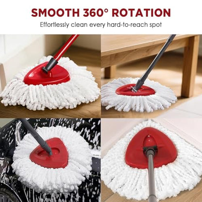Mop Head Replacement for O-Cedar Easy Wring 1-Tank System，Exovyn Spin Mophead Replacements，Microfiber 9 Pack 360° Swivel Mop Refills，Deep Clean,Easy Cleaning，Machine Washable and Easy to Replace - size: 9 pack
