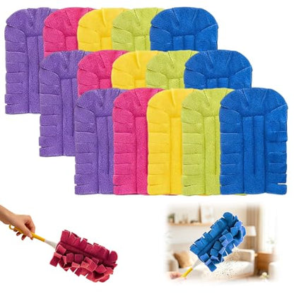 Reusable Duster Refills for Swiffer, 2026 New Washable Heavy Duty Duster Pads, 360° Cleaning Pads for Fan, Window, Blinds, Furniture, Floor (15 pcs) - color: 15 Pcs