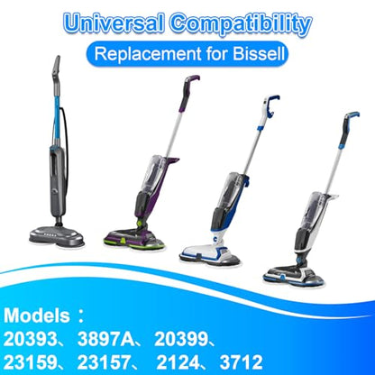 2 Pcs Upgraded Mop Pad Brush Replacement for Bissell Spinwave Steam Mop 20393, 20399, 23159, 23157, 3897A, 2124, 3712, 2039A, 2315 Professional Cleaning and Polishing Deep Cleaning Hard Floors (Blue) - size: 2 Pcs Brushes