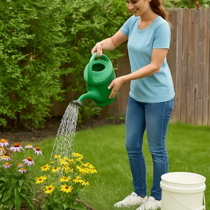 2-Gallon Plastic Utility Bucket with Comfort Grip Handle (2-Pack) – Durable Round Cleaning and Storage Pails for Home, Garage, Garden, or Commercial Use – White