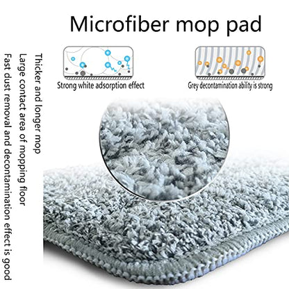 18 Inch Microfiber Floor mop Pads 6 Pack Microfiber Mop Replacement Heads for Wet Dry Mops Premium Floor Cleaning Pads Reusable Best Home Cleaning mops dust Hardwood Tile Kitchen - color: 18 Inch Gray Pads