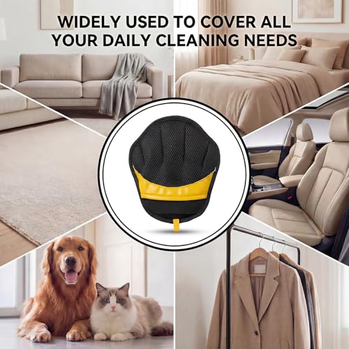 Pet Hair Removal Glove for Dogs & Cats, Reusable Pet Hair Remover Tool, Magic Brush Pet Hair Remover for Furniture, Carpet & Laundry, Non-Slip Five-Finger Pet Hair Glove for Dog Hair & Cat Hair - color: BLACK