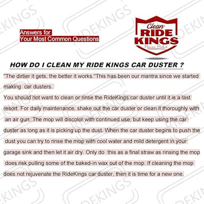 Car Duster Exterior Scratch Free,Car Dust Brush with Extendable Telescoping Handle to Remove Pollen,Dusters for Truck,RV and Motorcycle,Large Mop Head, Wax Cotton Hair，Auto Care - color: Carduster1-2
