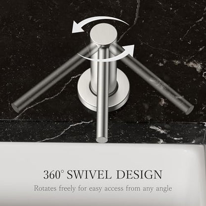 FORIOUS Soap Dispenser for Kitchen Sink, Stainless Steel Liquid Dish Soap Dispenser Pump with Top Refill 17oz Soap Bottle, Brushed Nickel Built in Sink Lotion Dispenser for Kitchen Countertop - color: Stainless Steel