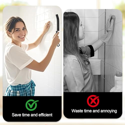 2 PCS Cleaning Gap Brush Set Narrow Crevice Scrub Brush with Stiff Bristles Handle Detail Cleaning Brushes for Home,Black - color: Black