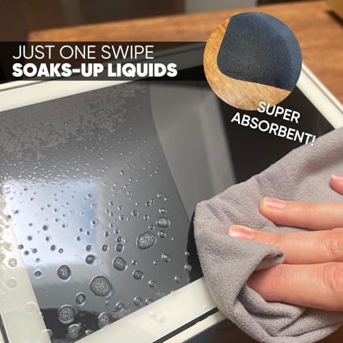 Premium Lens Glasses Cleaning Cloth by Microfiber Wholesale | Gray | 6”x6” | 10pk | Soft Microfiber Suede | Travel Size Reusable | No Lint Scratch-Free Durable | Lenses Glasses Phones - color: Gray