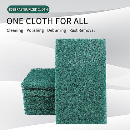Scuff Pads - 10Pcs Scouring Pad 7447 - Very Fine Grade Hand Pads General Purpose Sanding Hand Pads 200 x 125mm/8" x 5" - color: 5 Red+5 Green