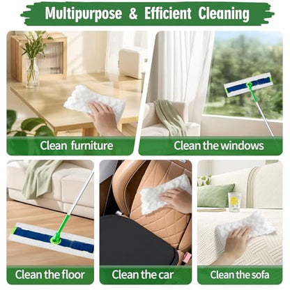 Heavy Duty Dry Sweeping Cloths Compatible with Swiffer Sweeper XL Mop, Sweeper X-Large Dry Cloth Refills for Floor Mopping and Cleaning, Disposable Pet Dry Pads Refills, 80 Count