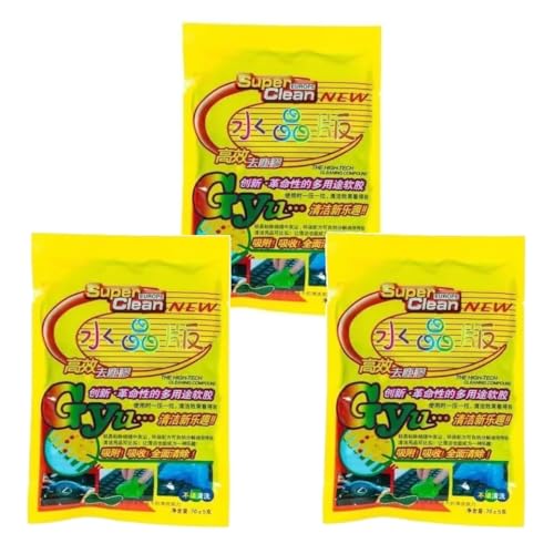 3 bags Reusable Car Cleaning Gel Slime Putty - Strong Adhesive Dust Cleaner for Auto Vents, Interior, Keyboards & Electronics