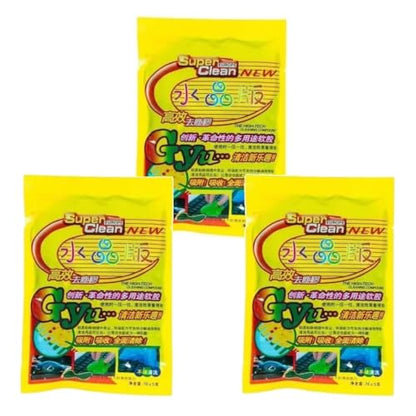 3 bags Reusable Car Cleaning Gel Slime Putty - Strong Adhesive Dust Cleaner for Auto Vents, Interior, Keyboards & Electronics