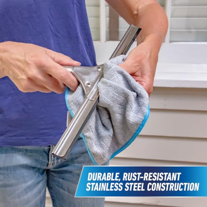 Unger Professional Stainless Steel Heavy-Duty Squeegee, 12", Silver - size: 12-inch, style: 12” Stainless Steel Squeegee