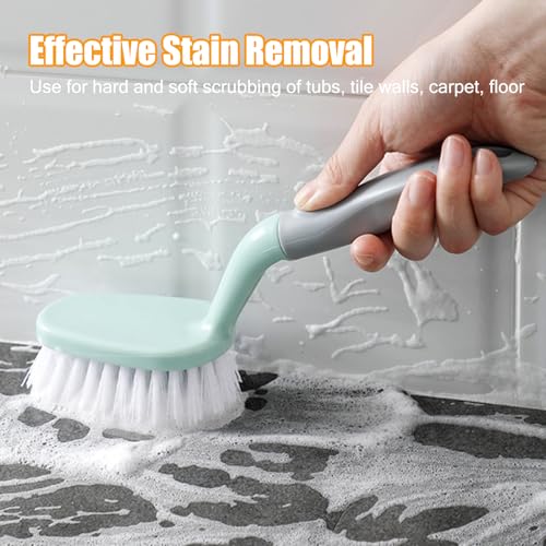 Scrub Brush, Cleaning Brush Bristles with Ergonomic Handle Cleaning Shover Scrubber Handheld Cleaning Brushes for Bathroom Shower Kitchen Floor Bathtub