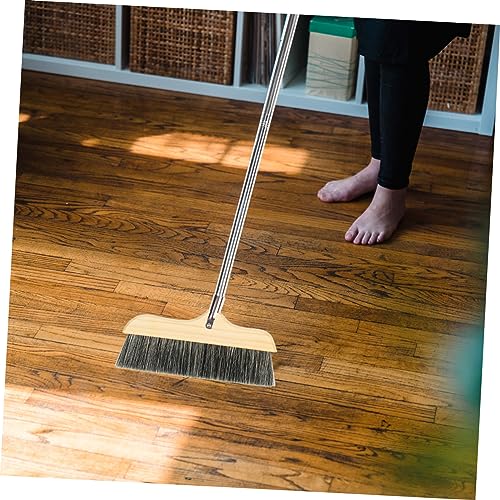 Cabilock Soft Bristle Broom with Handle Long Handle Floor Brush for Home Kitchen Outdoor Cleaning Static Bristles for Sweeping Pet and Dirt Hardwood and Carpet Floors