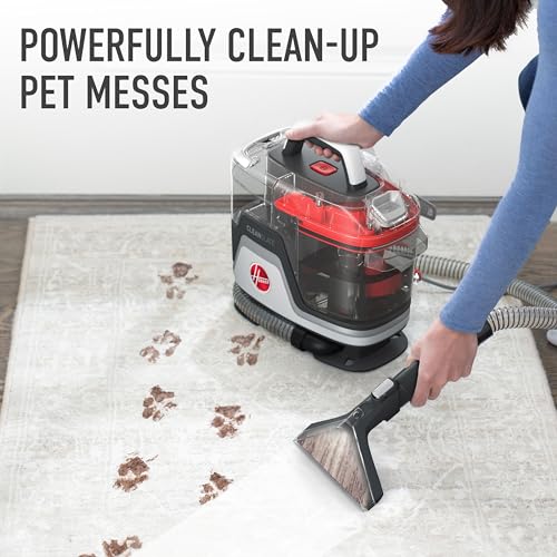 Hoover CleanSlate Plus Portable Carpet + Upholstery Spot Cleaner Machine, Powerful Suction with Versatile Tools, Pet Stain Remover, Car and Auto Detailer, Pair with Hoover Carpet Cleaner Solution - style: CleanSlate Plus