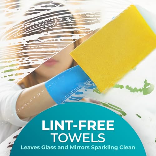 200 Pack Microfiber Cleaning Cloth Roll - Tear Away Reusable Paper Towels Washable, 11.8" Ultra Absorbent Cleaning Supplies for Housekeeping, Cleaning Rags Microfiber Towel, Lint Free Cloth Value Pack - color: Gray + Yellow
