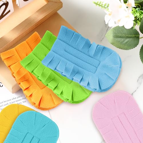 Zubebe 12 Pcs Duster Refill Reusable Fleece Duster Refills Feather Flat Dusters Multi Surface Washable Cleaning Pads Tools for Home, Blinds, Car, Pet, Furniture, Fans (Candy Color) - color: Candy Color