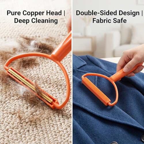 Pet Hair Remover for Laundry, Portable Double Sided Fabric Shaver and Lint Remover, Manual Dog Hair Removal Tool Sweater Shaver Clothing Depiller for Rugs Furniture and Woolen Coats