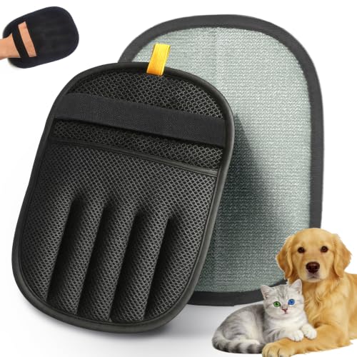 Pet Hair Remover Glove for Furniture, Electrostatic Dog & Cat Hair Removal Mitt, Reusable Pet Fur Remover for Couch, Carpet, Bedding, Clothes, Easy Cleaning Tool for Dog Hair and Cat Fur