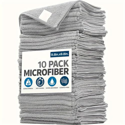 Generic Kitchen Towel, Ultra-fine Fiber Light Gray Cleaning Cloth Set, Absorbent, Soft and Cloth, Ultra Soft Absorbent Microfiber Cleaning Rags (50pcs) - size: 50pcs