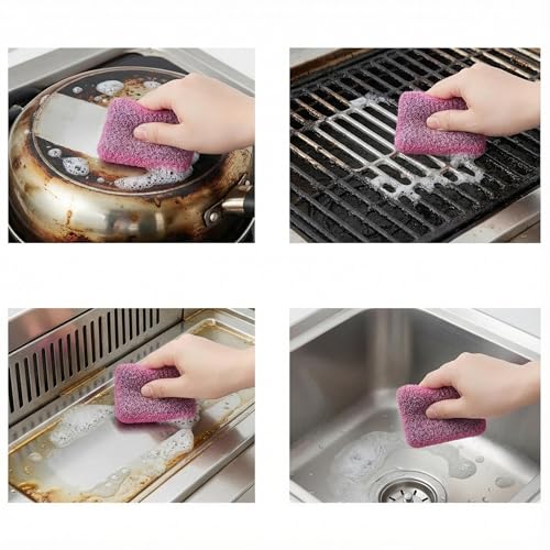 16-Pack Individually Wrapped Red Stainless Steel Soap Pads | Reusable Steel Wool Soap Pads for Pots & Pans | Heavy-Duty Scouring Pad Metal Scrubber
