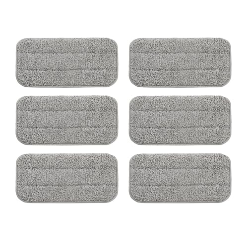 Seyola Steam Mop Pads for Floor Cleaning, Washable and Reusable Replacement Mop Pads 6pack - color: Grey