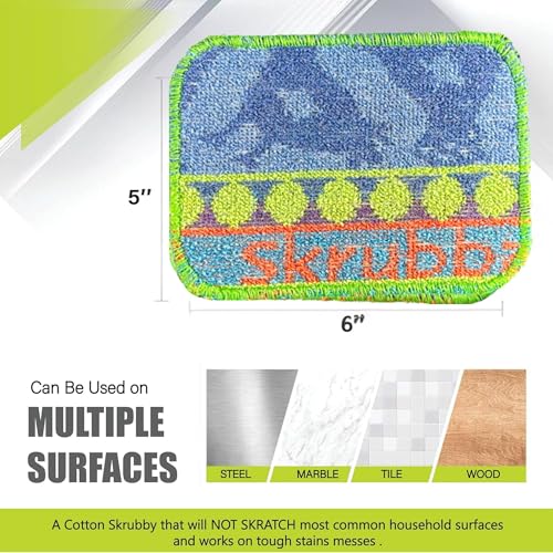 Wet-It Skrubba Non-Scratch Scouring Pad – European Scrubby Sponge for Kitchen Cleaning, Pots, Pans, Glass & Cookware – Durable Reusable Pad with Fun Chicken Design - color: Chickens, size: 3-Pack