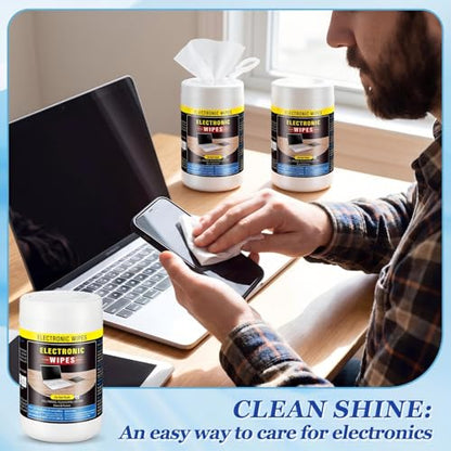 Threlaco 8 Pack 480 Count Electronic Wipes Screen Cleaner Wipes for Computer Laptop Monitor Lens Phone TV Screens Keyboard Cleaning