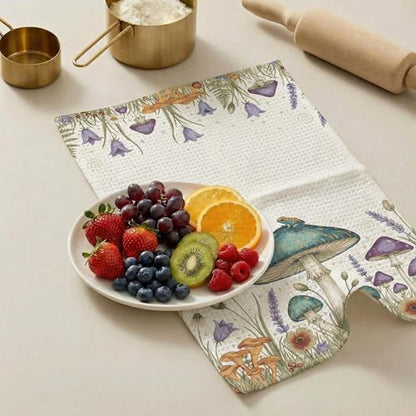 Waffle Kitchen Towels Set of 2 - Ultra Absorbent Quick Dry Dish Towels - Sustainable Reusable Cleaning Tea Towels - Lightweight Hand Towels for Kitchen & Bathroom, 16” x 28” (Jungle) - style: Jungle
