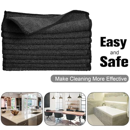 Tanlade Cleaning Cloth Dry Erase Cloth Cleaning Rags Reasonable Kitchen Towels Microfiber Towels Cars Wash(6 x 6 Inch,Black,50 Pcs) - color: Black, size: 6 x 6 Inch