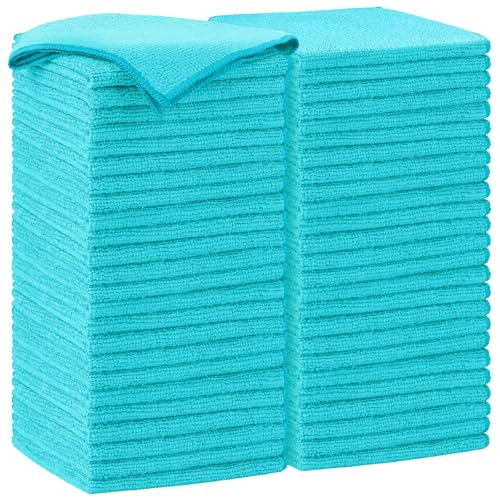 AIDEA Microfiber Cleaning Cloth-50PK, Soft Microfiber Towels for Cars, Absorbent Cleaning Rags, Lint-Free Streak-Free Wash Cloths for House, Kitchen, Window(12in.x12in), Blue - color: Blue, size: 12 in. x 12 in.