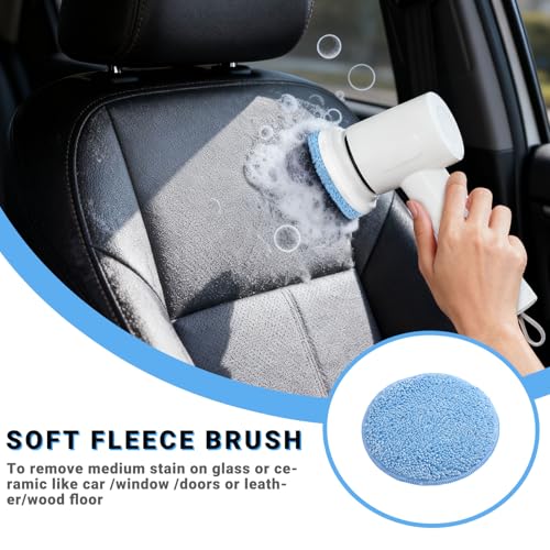 Replacement Brush Heads, 4-Pack Multi-Surface Spin Scrubber Heads for Cordless Electric Power Scrubber, Cleaning Pads for Bathroom, Kitchen, Tile, Bathtub, Car Detailing & Floor