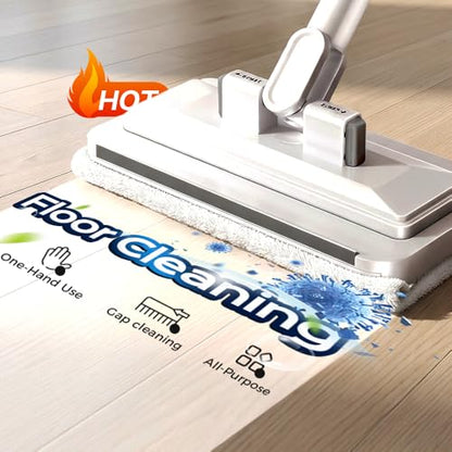 Hands-Free Flat Mop, 2026 Upgraded Multi-Purpose Flat Mop with One-Click Cloth Attachment, Self-Locking Grip for Microfiber Cloths & Towels, No Bending for Floor Wall Kitchen Cleaning (37.4 inch) - color: 37.4 Inch