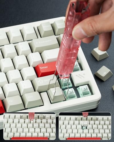 Keymatic 2-in-1 Switch Puller and Keycap Puller for Mechanical Keyboard, Key Switch with 4-Claw Grip, One-Press Eject Design for Fast & Stable Removal,Pink - color: Pink