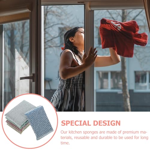 BESTYASH 20pcs Non-Scratch Kitchen Sponges Heavy-Duty Dish Scrubbers for Pots and Pans Multi-Functional Cleaning Pads for Household Use