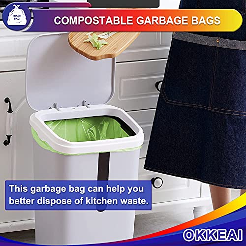OKKEAI 3 Gallon Small Trash Bags 100 Counts Small Trash Can Liners Garbage Bags Mini 10L Wastebasket Bin Liners Bags for Bathroom Kitchen Bedroom Living Room Office,Green - style: 3 Gallon-100-Green