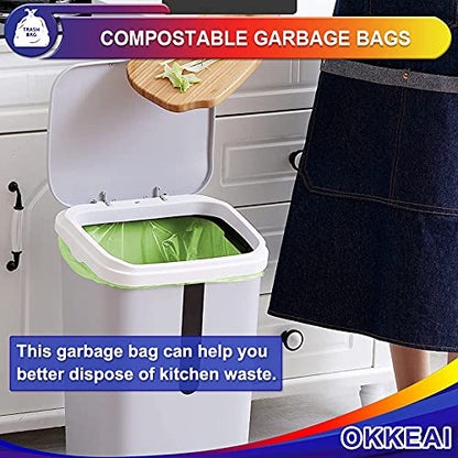 OKKEAI 3 Gallon Small Trash Bags 100 Counts Small Trash Can Liners Garbage Bags Mini 10L Wastebasket Bin Liners Bags for Bathroom Kitchen Bedroom Living Room Office,Green - style: 3 Gallon-100-Green