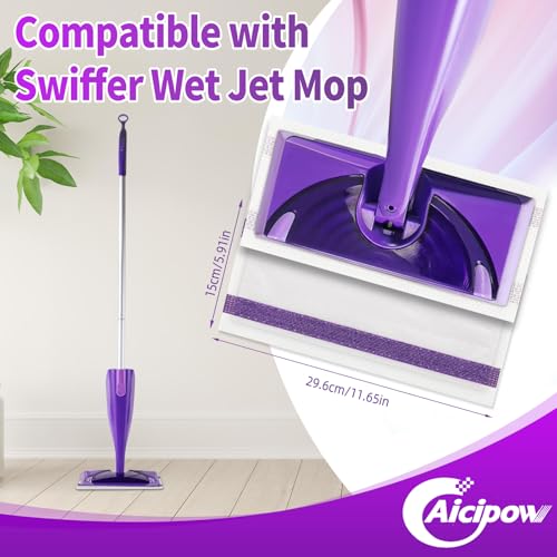40 Counts Disposable Mop Pad Refills for Swiffer Wet Pads Refill, Replacement for Swiffer Wet Jet Pads Disposable Pad Hardwood Floor Spray Mop Pads Refills, Thickness & Absorbent - size: 40PC