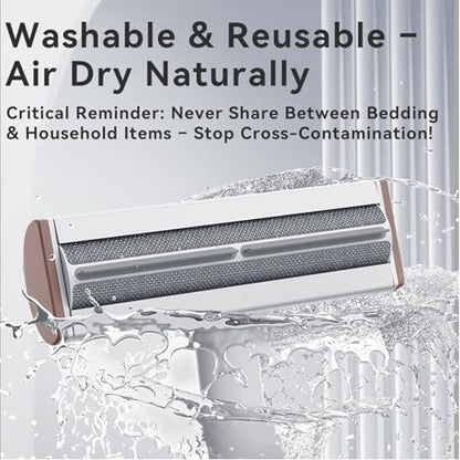 Pet Hair Remover, Lint Brush - Reusable Lint Roller for Cat & Dog Hair on Couch, Carpet, Rugs & Bedding - Portable, Eco-Friendly, No Need for Lint Roller Refills (Brown & White) - color: Brown & White